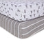 Burt's Bees Baby - Pine Forest & Stripe Organic Cotton BEESNUG Fitted Crib Sheet 2 Pack