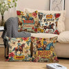 18x18 Inch, Retro Western Theme Single-Sided 2D Printed 1pc Cushion Covers, Envelope Closure, Machine Washable, Ideal For Living Room Decor, Vintage Western Design
