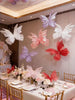 1/5pcs 50cm Silk Artificial Butterflies, Designed With 3D Double-Layer Mesh Wings, Featuring Rainbow Organza And Pearl Butterfly Decor, Suitable For Birthday Party Decoration, Wedding Decoration, Large Mesh Fake Butterflies, Shop Window Display