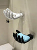 1pc Hand-Shaped Holder Rack, Creative Palm Design Wall Mount Jewelry Organizer, Soap Dish, Suitable For Bathroom, Bedroom, Vanity