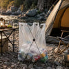 1pc Foldable Thick Metal Camping Trash Rack, Portable Collapsible Trash Bag Holder, Space-Saving Garbage Bag Support Stand, Suitable For Outdoor Camping, Picnic, BBQ, RV, Beach, Garden, Kitchen, Leaf Collection, Recycling, Laundry And Travel Essentials