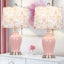 Modern Ceramic Table Lamps Set of 2, 23" White Ceramic Lamps for Living Room, Rustic Farmhouse Bedside Lamp with Ginger Jar Design, Elegant Bedroom Lamp for Nightstand Desk Side End Table Home Decor