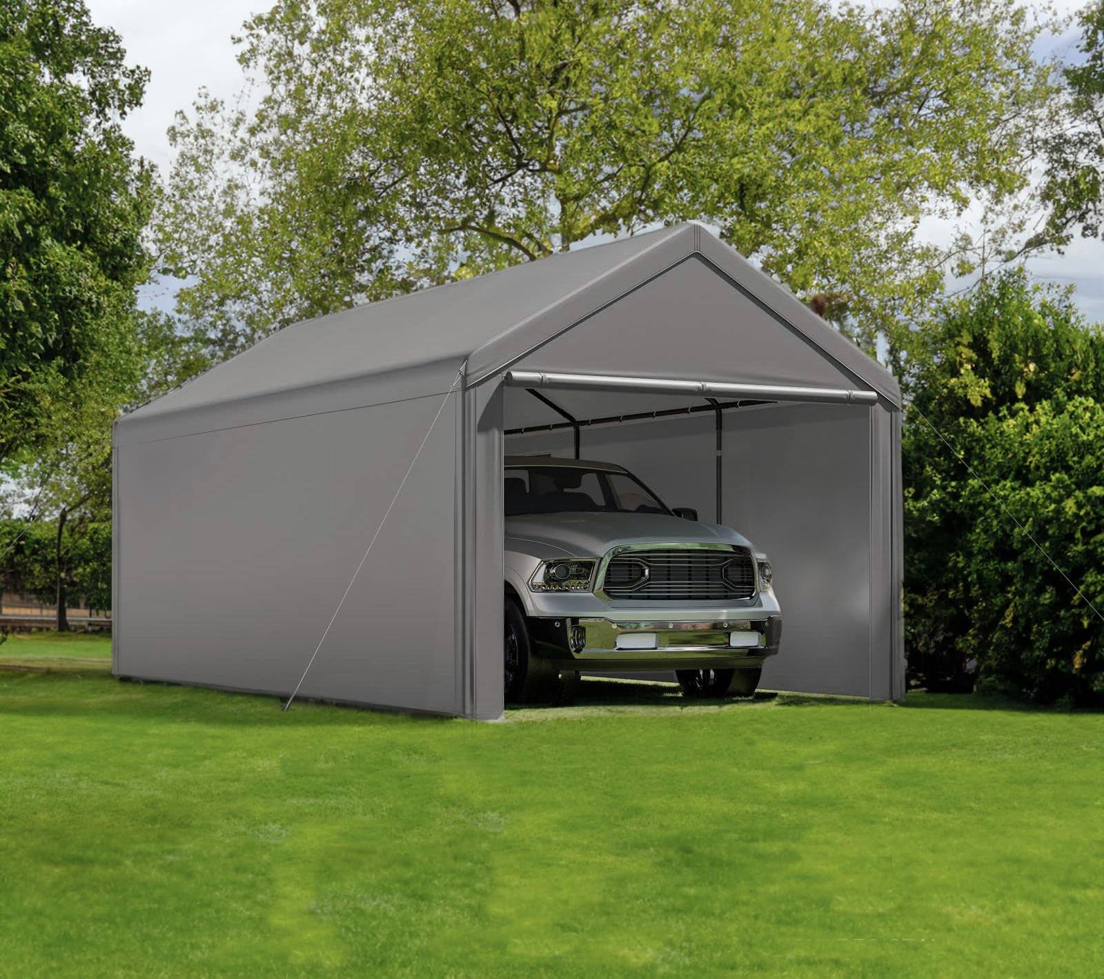 Outdoor Carport 10x20ft Heavy Duty Canopy Storage | adamsbargainshop Main image