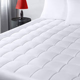 Utopia Bedding Quilted Fitted Premium Mattress Pad Twin Size - Pillow Top Mattress Topper - Elastic Fitted Fluffy Mattress Protector - Mattress Cover