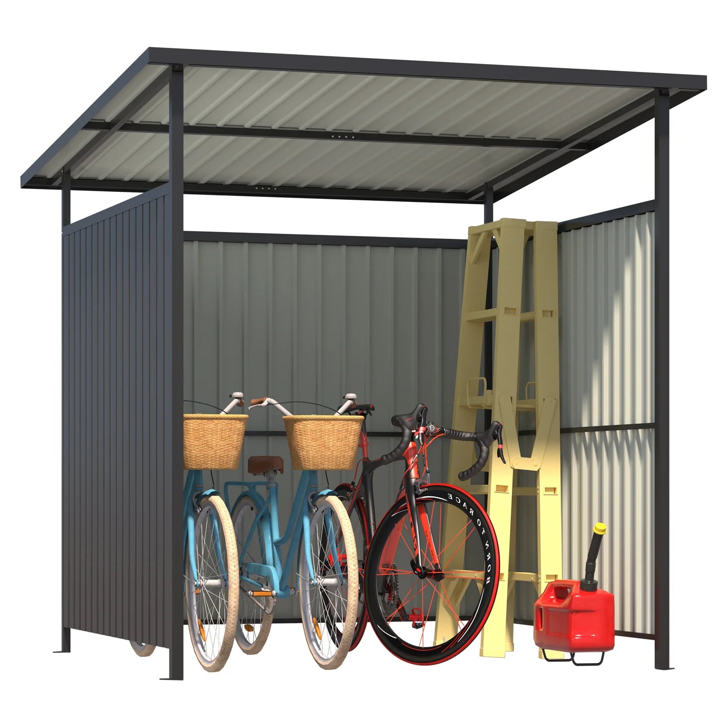 AECOJOY 6' x 6' Gazebo Outdoor Pergola for Patio, Small Lean to Hardtop Grill Gazebo Main image