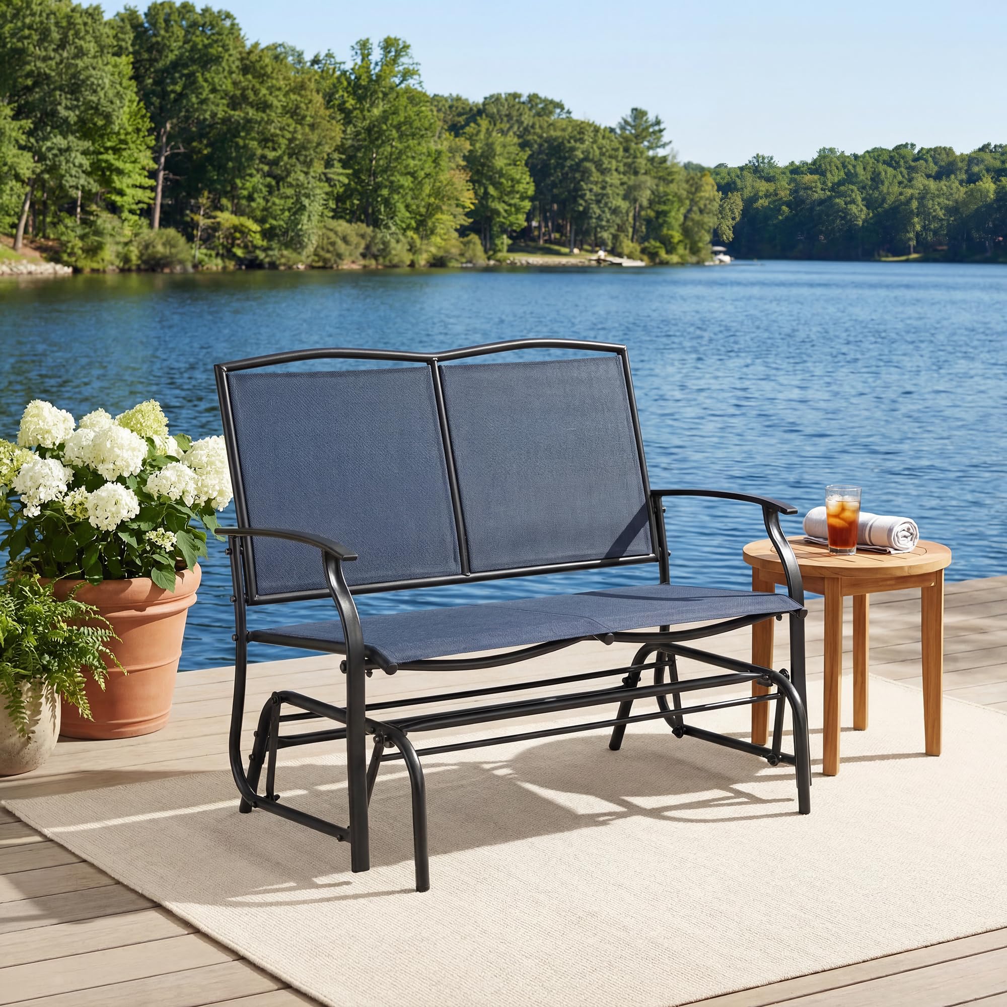 Tangkula 2-Person Patio Swing Glider Bench Secondary image